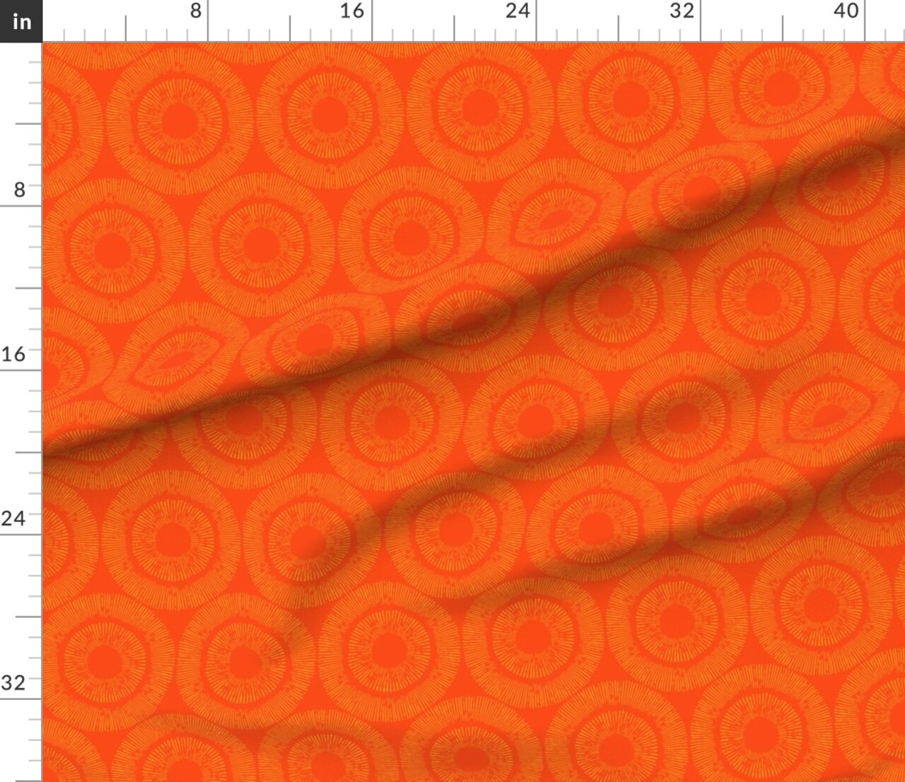 Various Fabrics by the Yard or Fat Quarter Retro Circles Abstract Yellow Summer Mcm Resort Style Custom Printed Fabric by Spoonflower